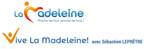 En haut le logo officiel de la ville, en bas le graphisme utilisé par l'UMP pour sa campagne électorale